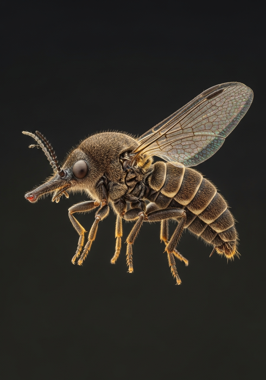 Shrewfly specimen photograph